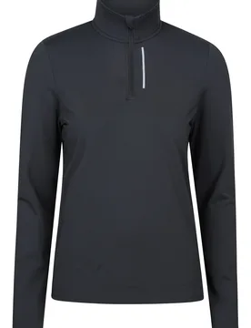 React Womens Reflective Detail Half-Zip Midlayer - Black - Black - Size: 4 - Mountain Warehouse - FashionsVida