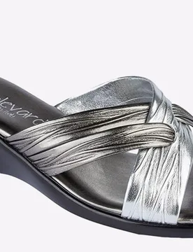 Tiana X Over Mule Sandal Womens - Silver - Size Uk 8 - Boulevard - FashionsVida