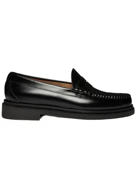 Mocassini Weejuns Step Larson Penny Loafers Black Leather - G.H. BASS - FashionsVida