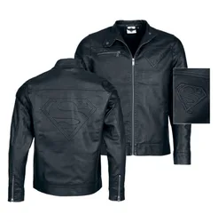 DC Comics Kunstlederjacke - S bis XXL - für Männer - Größe M - schwarz - EMP exklusives Merchandise! - Männer - male