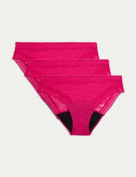 Pk Heavy Absorbency Period Bikini Knickers Pink female