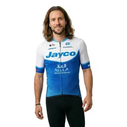 Maglia A Maniche Corte Jayco Alula Pro Replica White / Blue