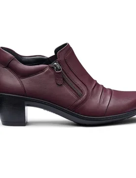 Women's 'Hutton' Heeled Shoes in Maroon Size: 7 - Maroon - Size: 7 - Hotter - FashionsVida