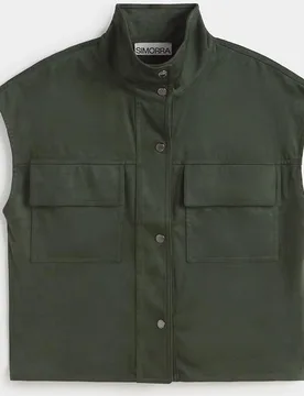 Top de mujer antelina cuello chimenea - Simorra - FashionsVida