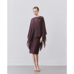 Vestido corto sin mangas liso de mujer