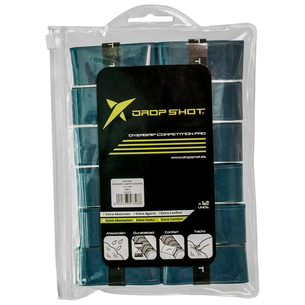 Competition Pro Padel Overgrip 12 Units Black One Size - Drop Shot - FashionsVida