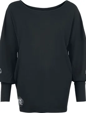 Langarmshirt - Hedwig - S bis L - für Damen - Größe M - schwarz - EMP exklusives Merchandise! - Frauen - female - Harry Potter - FashionsVida