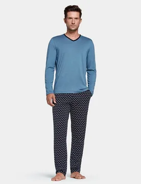 Pijama largo de hombre de punto en varios colores - Impetus - FashionsVida