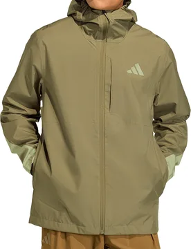 Veste de randonnée imperméable et coupe-vent - MT 2.5L Rain Jacket Olive Strat Tent Green - Taille M - Vert - Adidas - FashionsVida