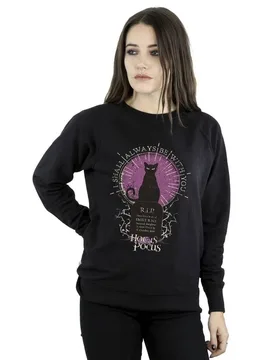 Women's Hocus Pocus RIP Emily Binx Sweatshirt in Black Size: XL - Black - Size: XL - Disney - FashionsVida