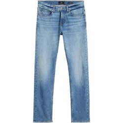 Vaqueros de hombre slim de tiro medio en color azul marino