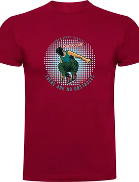 T-shirt à Manches Courtes No Obstacles Dark Red L - Kruskis - FashionsVida