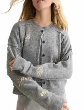 Cardigan U9b01782t Grey Melange S - Scotch & Soda - FashionsVida