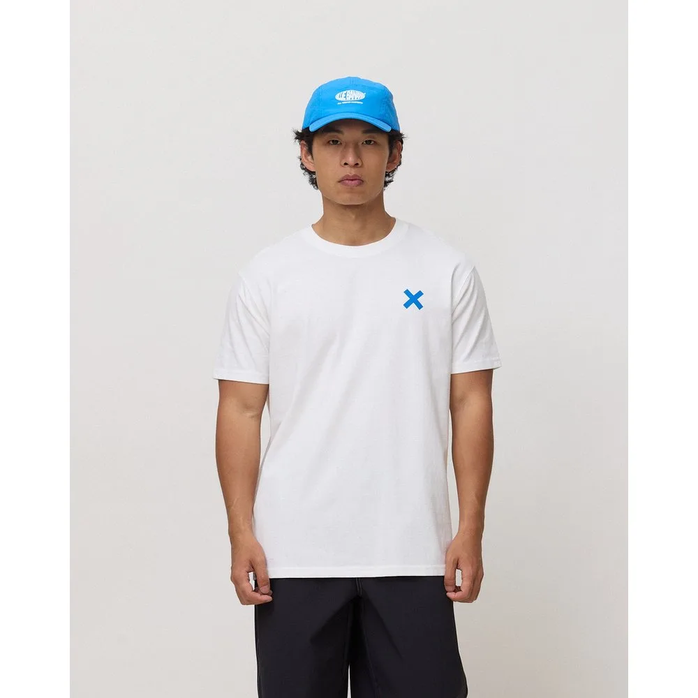 Camiseta de hombre de 100% algodón orgánico amsterdam blanca - Blue Banana - FashionsVida