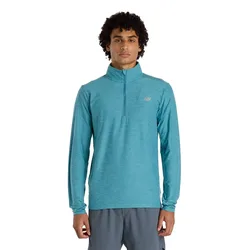 Sweat à Demi-zip Space Dye Blue M