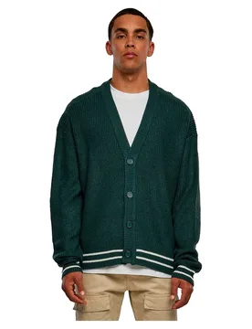 Cardigan Sporty Box Bottle Green L - Urban classics - FashionsVida