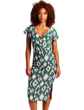 Robe Midi à Manches Courtes Delmar Laurel Green L - Protest - FashionsVida
