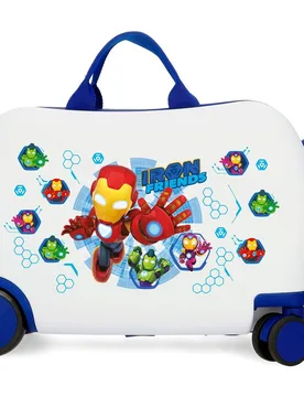 Maleta infantil 2 ruedas multidireccionales 45 cm iron friends abs rígida con capacidad de 24,6l - Personajes - FashionsVida