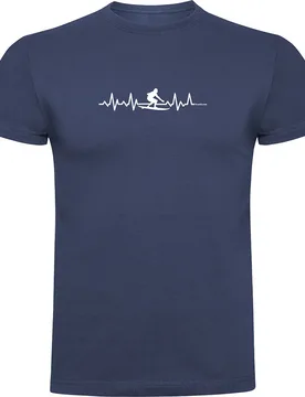 T-shirt à Manches Courtes Surf Heartbeat Denim Blue M - Kruskis - FashionsVida