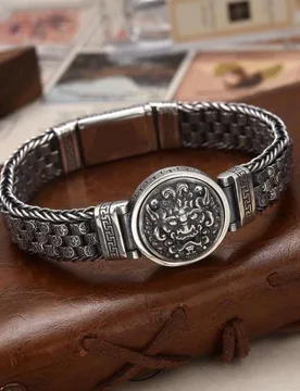 Vintage Antiqued Rotatable Pixiu Bracelet for Men, Heavy Duty Trendy Retro Feng Shui Lucky Charm Fashion Wrist Jewelry - Aliexpress - FashionsVida