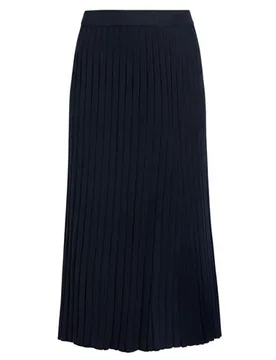 Midi-Rock Damen Marineblau 36 Damen - CARLA G. - FashionsVida