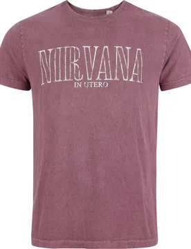 T-Shirt - In Utero - S bis 4XL - für Männer - Größe L - lila - Lizenziertes Merchandise! - Männer - male - Nirvana - FashionsVida