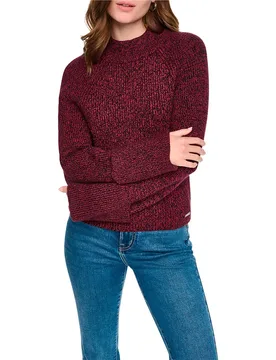 Pull à Col Roulé Dw7000708 Beet / Black L - DKNY - FashionsVida