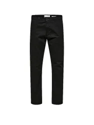 Chino Slim Fit SLHSLIM schwarz 33/L32 Herren