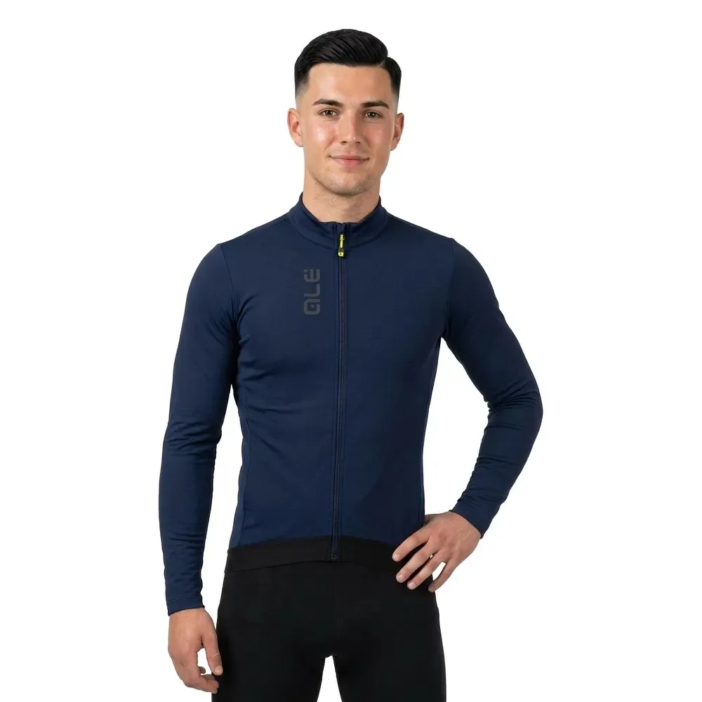 Maglia A Maniche Lunghe Pragma Color Block Navy Blue - Ale - FashionsVida