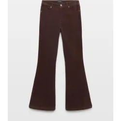Pantalón pana flare de mujer