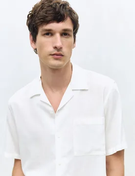 Camisa bowling fit lino algodón hombre - Dustin - FashionsVida