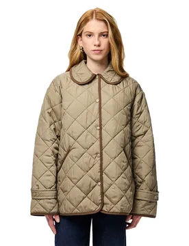 Veste Matelassée Emily Greige / Carafe Bindings M - Pieces - FashionsVida