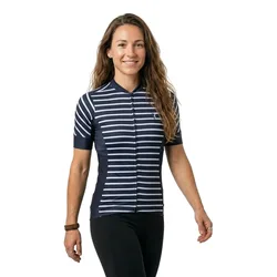 Maglia A Maniche Corte Omnium Striped Blue / White