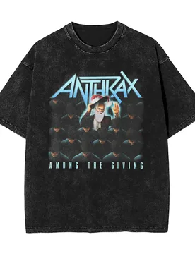 Anthrax Among The Living Men T Shirts Washed Awesome Tee Shirt Short Sleeve Round Collar T-Shirts Pure Cotton Gift Idea Tops - Aliexpress - FashionsVida