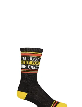 Pair I'm Just Here for The Candy Cotton Socks Multi One Size - Black - Size: One Size - Gumball Poodle - FashionsVida