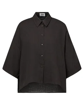 Leinenbluse YARIKA 1 braun 40 Damen - Drykorn - FashionsVida
