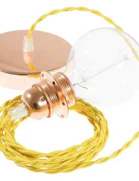 Cables Lampe Suspendue Pendel Pour Abat-jour Tm10 2 M Yellow / Copper One Size - Creative - FashionsVida