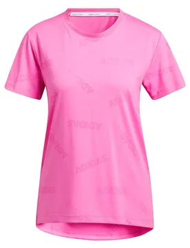 T-shirt à Manches Courtes Training Aeroknit Screaming Pink / Wild Pink S - Adidas - FashionsVida