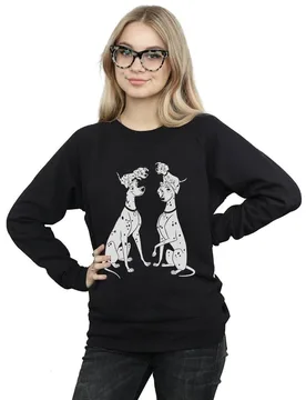 Women's 101 Dalmatians Family Sweatshirt in Black Size: XL - Black - Size: XL - Disney - FashionsVida