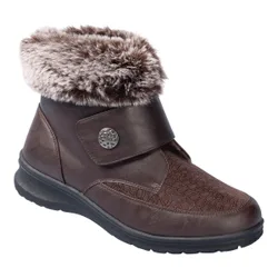 Kuschel-Klettstiefelette „Steffi“ braun 37 Damen