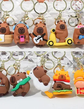 Creative Cute Capybara Keychains For Car Keychain Anime Cartoon Capibala Pendant Women Doll Keyring Charm Holiday Gifts Jewelry - Aliexpress - FashionsVida