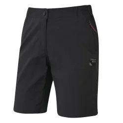 Womens Ladies Water Resistant Upf 50+ Hiking Shorts With Zip Pockets - Black Polyamide - Size 16 Uk