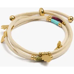 Pulsera de cordón con charms decorativos