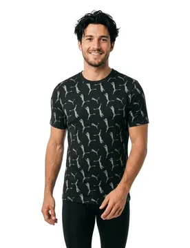 Maglietta A Maniche Corte Ess+ Logo Lab Holida Black L - Puma - FashionsVida
