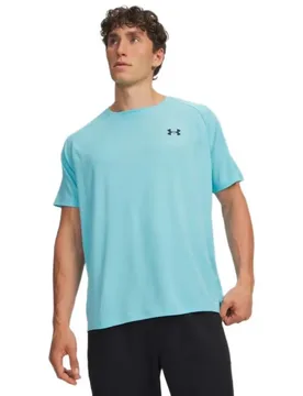 T-shirt à Manches Courtes Tech Textured Two Tone Black / Blue 2XL - Under armour - FashionsVida