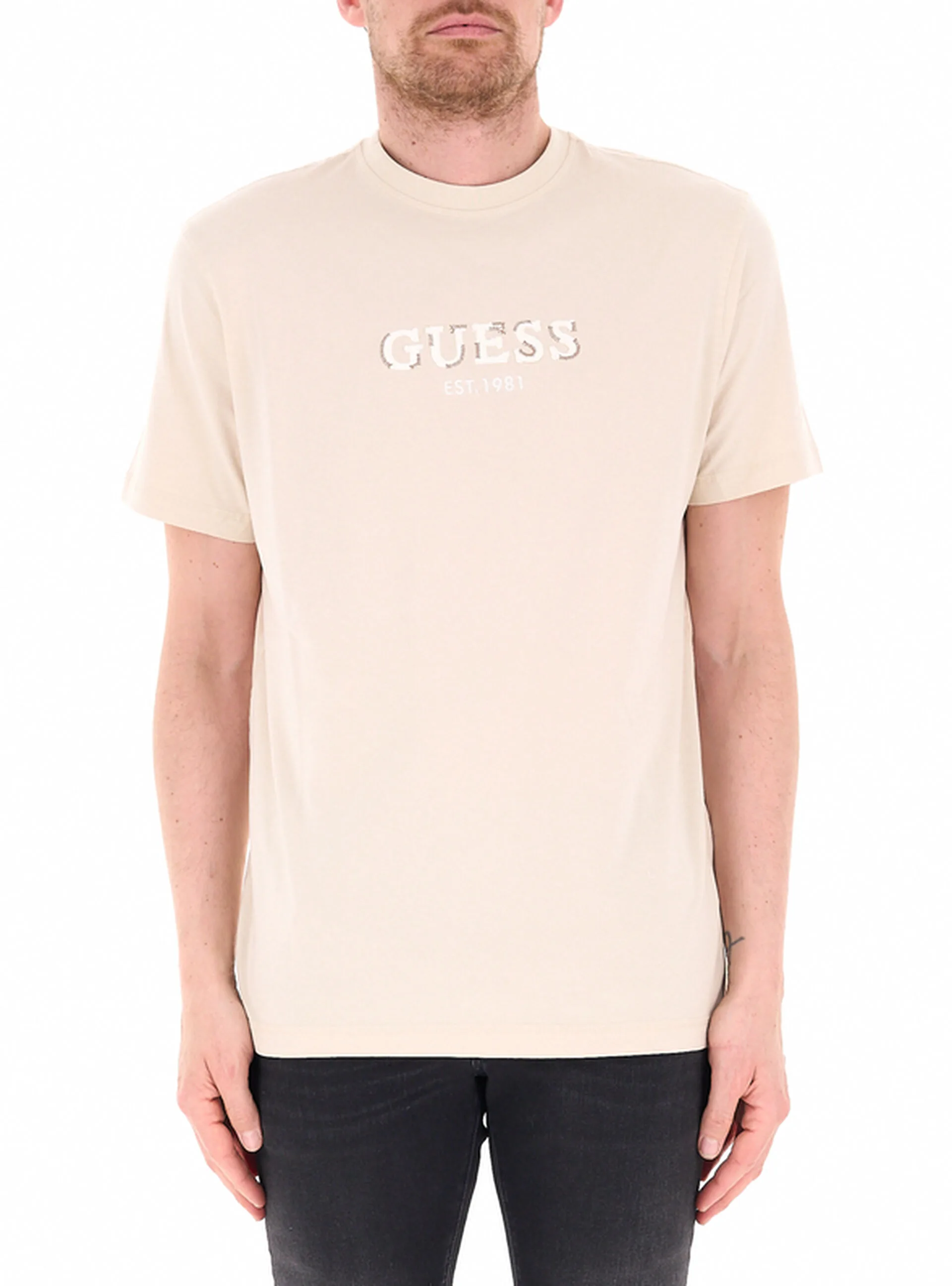 T-shirt girocollo CHAMPAGNE XL - Guess - FashionsVida