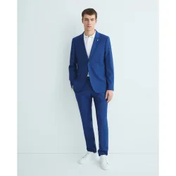 Pantalón hombre de traje con microdibujo