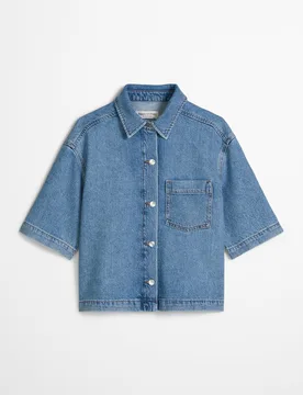 Blusa vaquera relajada de una mezcla de lyocell, lino y algodón - MARC O'POLO - FashionsVida
