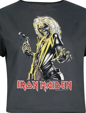 T-Shirt - Amplified Collection - Killers - M bis XL - für Damen - Größe XL - charcoal - Lizenziertes Merchandise! - Frauen - female - Iron Maiden - FashionsVida