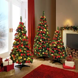 LED-Weihnachtsbaum geschmückt 180 cm
